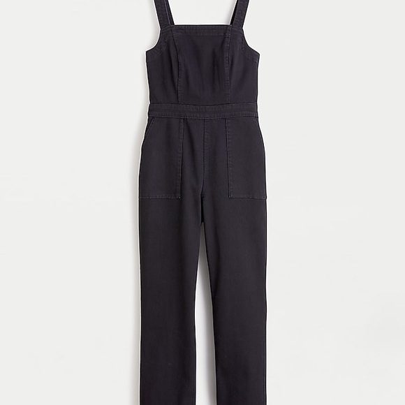 NWOT J. Crew Women's Washed black denim coverall Sz 0 - Picture 1 of 7